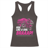 Dirt Bike Girl Racerback Tank Top Braaap Like A Girl