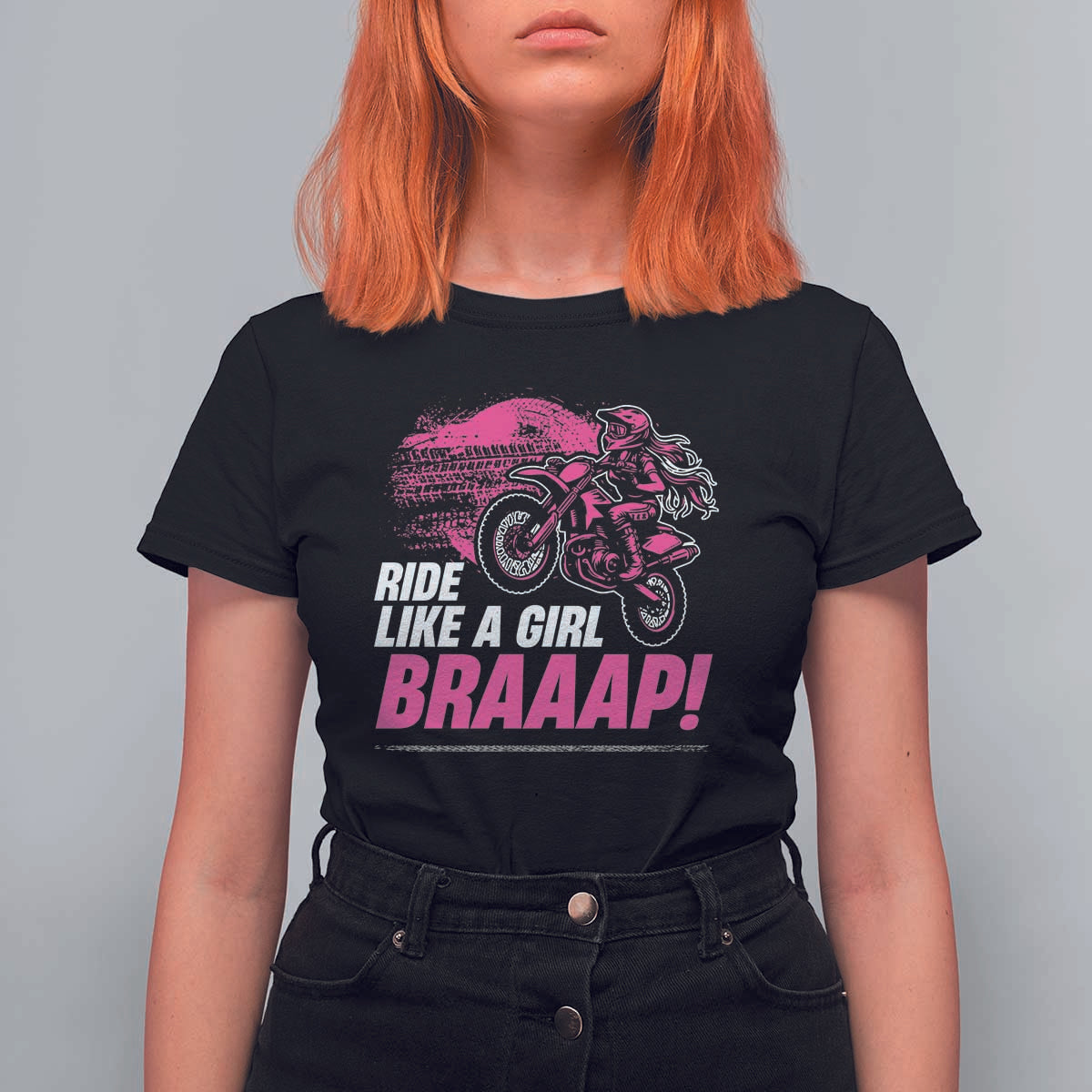 Dirt Bike Girl T Shirt For Women Braaap Like A Girl