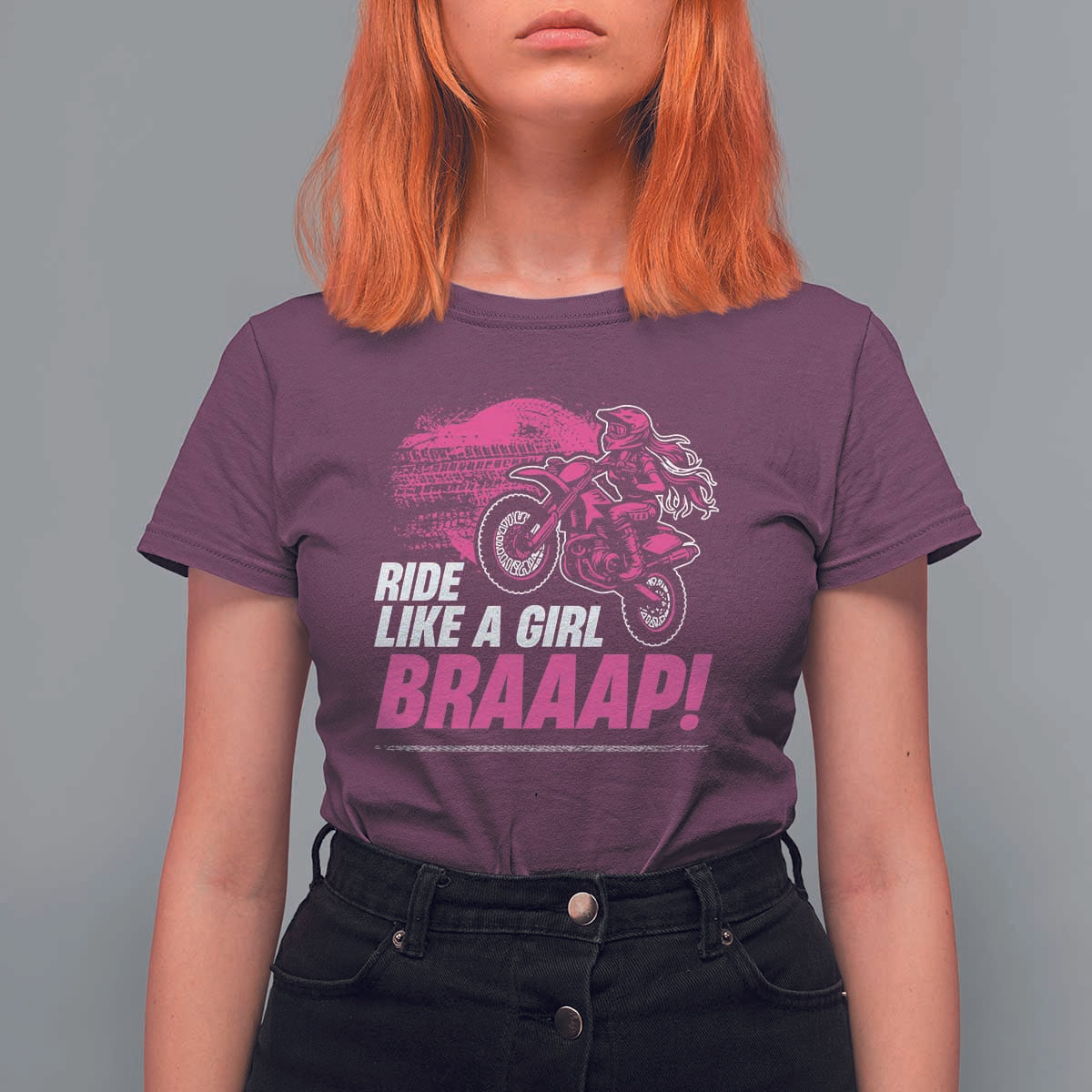 Dirt Bike Girl T Shirt For Women Braaap Like A Girl