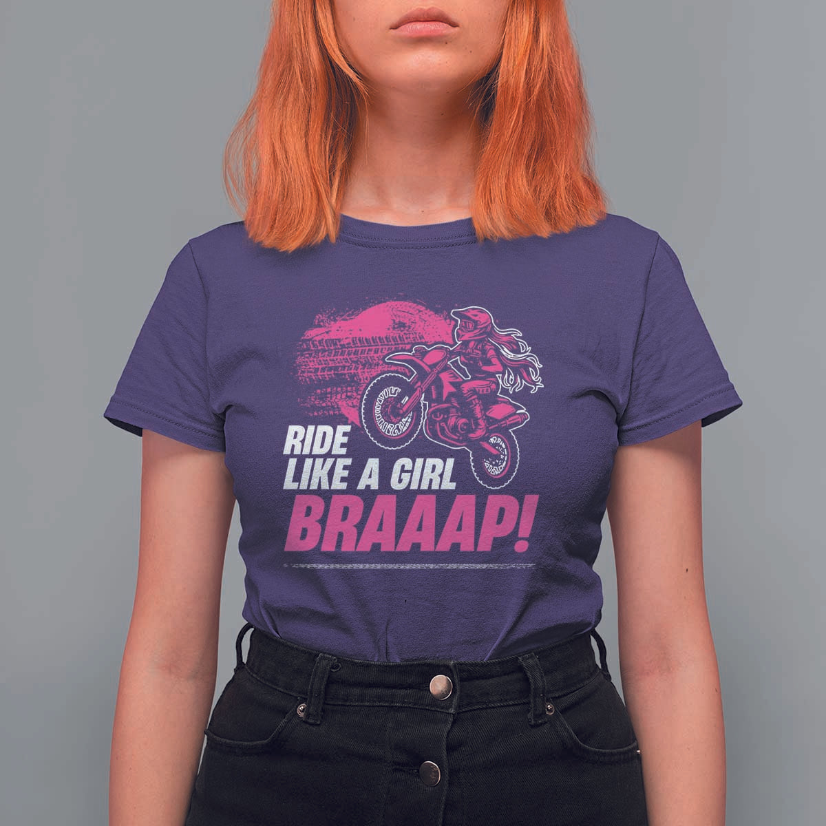 Dirt Bike Girl T Shirt For Women Braaap Like A Girl