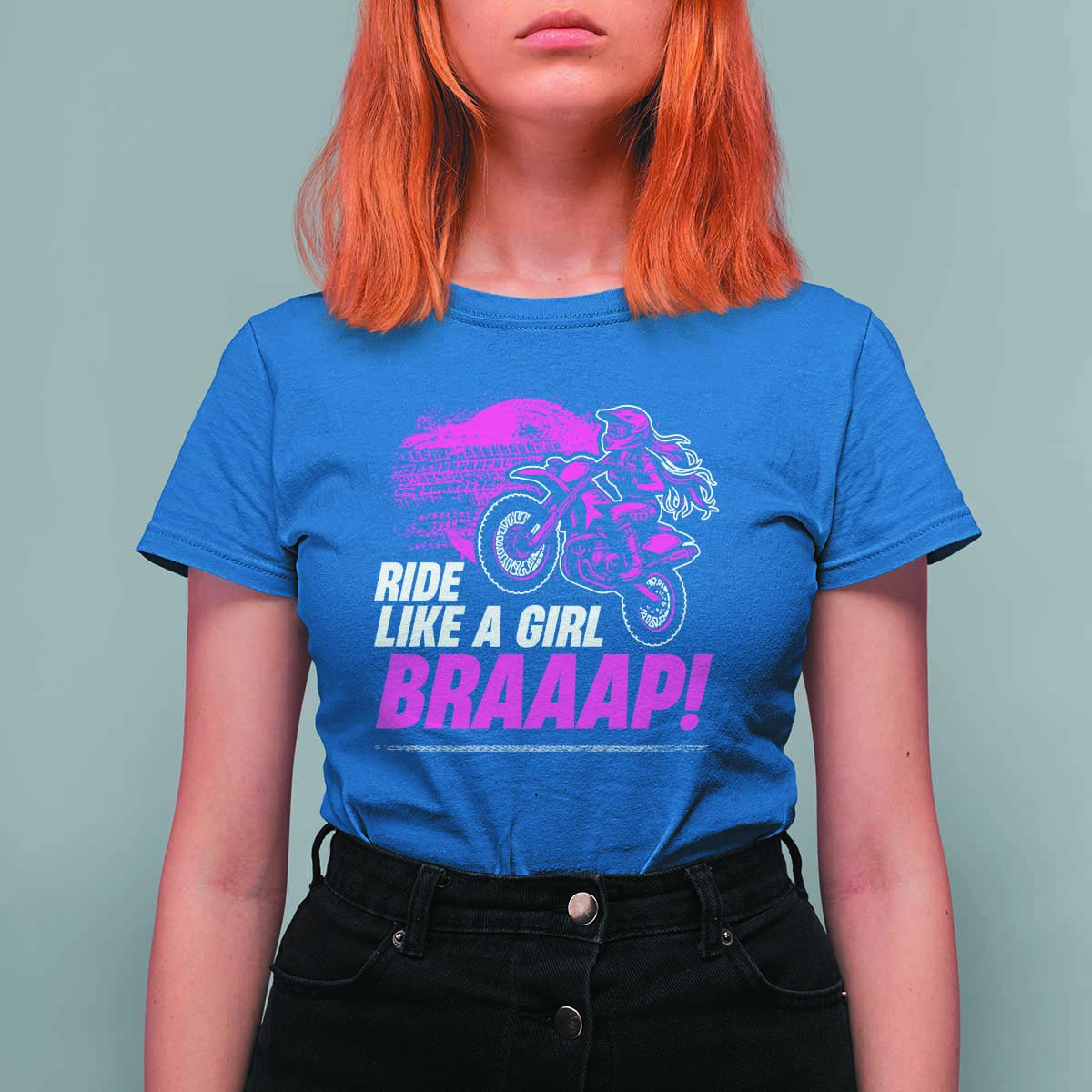 Dirt Bike Girl T Shirt For Women Braaap Like A Girl