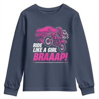 Dirt Bike Girl Youth Sweatshirt Braaap Like A Girl