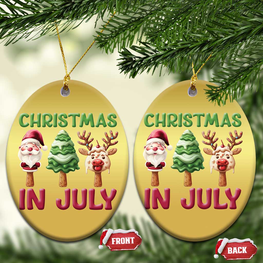 Tropical Xmas Christmas Ornament Ice Cream Santa Christmas Tree Reindeer - Wonder Print Shop