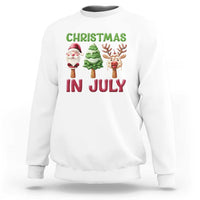 Christmas In July Sweatshirt Ice Cream Santa Christmas Tree Reindeer - Wonder Print Shop