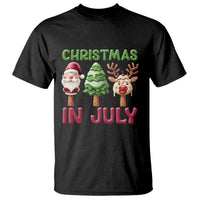 Christmas In July T Shirt Ice Cream Santa Christmas Tree Reindeer - Wonder Print Shop