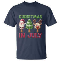 Christmas In July T Shirt Ice Cream Santa Christmas Tree Reindeer - Wonder Print Shop