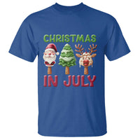 Christmas In July T Shirt Ice Cream Santa Christmas Tree Reindeer - Wonder Print Shop