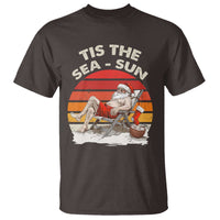 Funny Christmas In July T Shirt Tis The Sea Sun Santa At The Beach - Wonder Print Shop