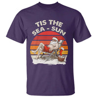 Funny Christmas In July T Shirt Tis The Sea Sun Santa At The Beach - Wonder Print Shop