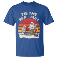 Funny Christmas In July T Shirt Tis The Sea Sun Santa At The Beach - Wonder Print Shop