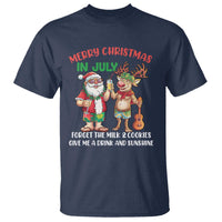 Funny Christmas In July T Shirt Give Me A Drink And Sunshine - Wonder Print Shop