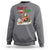 Funny Christmas In July Sweatshirt Sandy And Bright Santa At The Beach - Wonder Print Shop