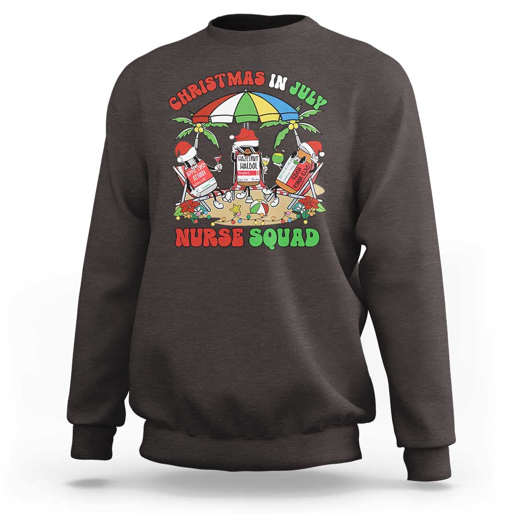 Funny Christmas In July Nurse Squad Sweatshirt - Wonder Print Shop
