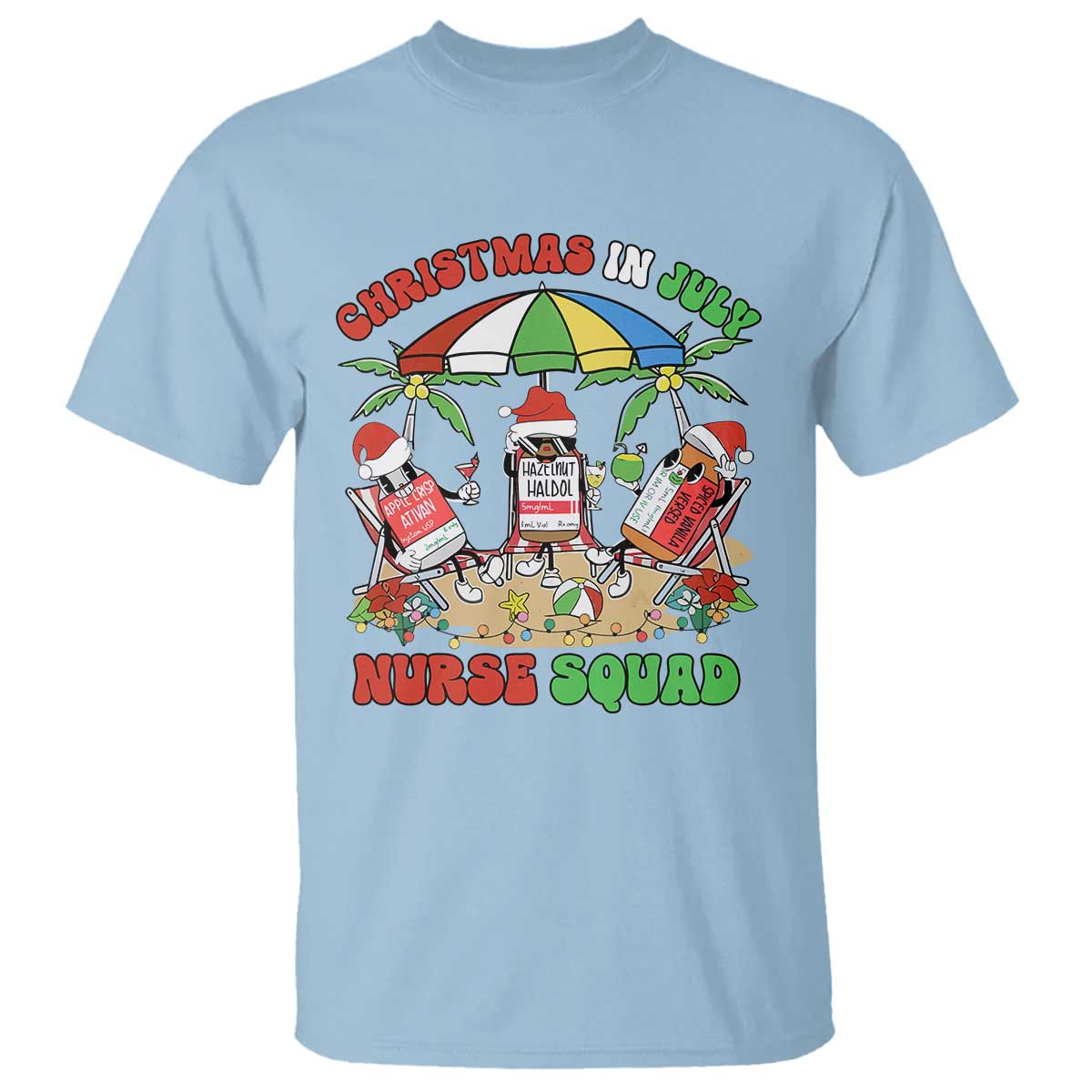 Funny Christmas In July Nurse Squad T Shirt - Wonder Print Shop