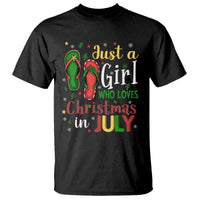 Just A Girl Who Loves Christmas In July T Shirt - Wonder Print Shop
