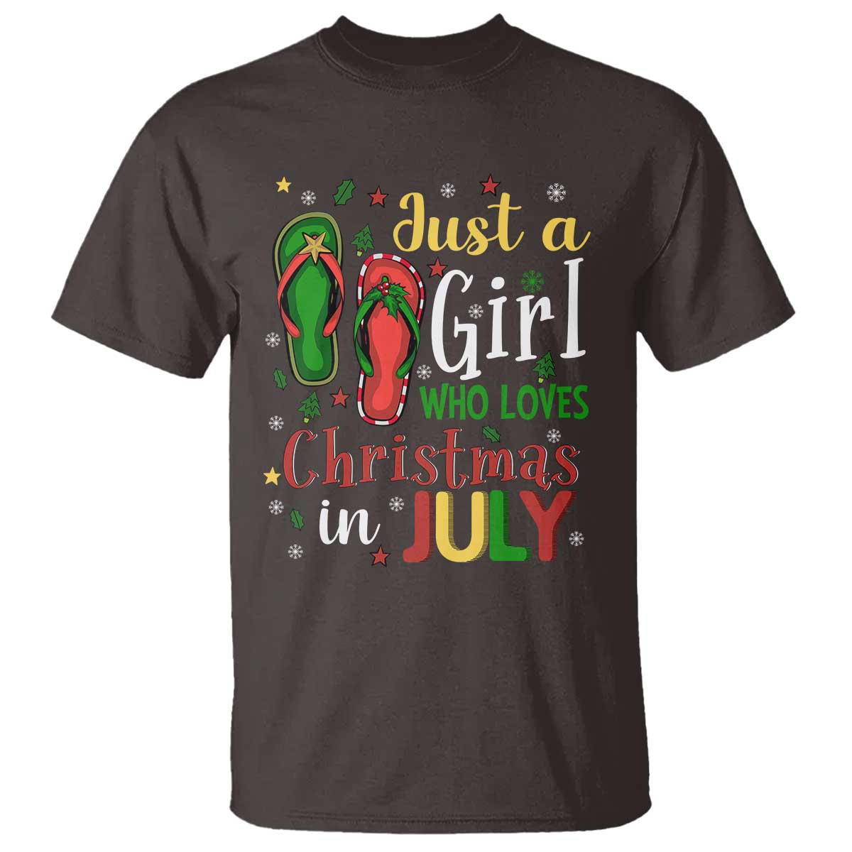 Just A Girl Who Loves Christmas In July T Shirt - Wonder Print Shop