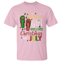 Just A Girl Who Loves Christmas In July T Shirt - Wonder Print Shop