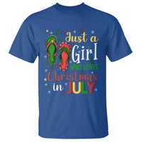 Just A Girl Who Loves Christmas In July T Shirt - Wonder Print Shop