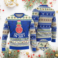 Funny Tropical Xmas Ugly Christmas Sweater Watermelon Summer Snowman - Wonder Print Shop