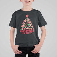 Christmas In July T Shirt For Kid Watermelon Summer Christmas Tree - Wonder Print Shop