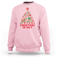 Christmas In July Sweatshirt Watermelon Summer Christmas Tree - Wonder Print Shop