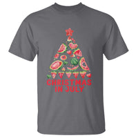 Christmas In July T Shirt Watermelon Summer Christmas Tree - Wonder Print Shop