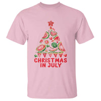 Christmas In July T Shirt Watermelon Summer Christmas Tree - Wonder Print Shop