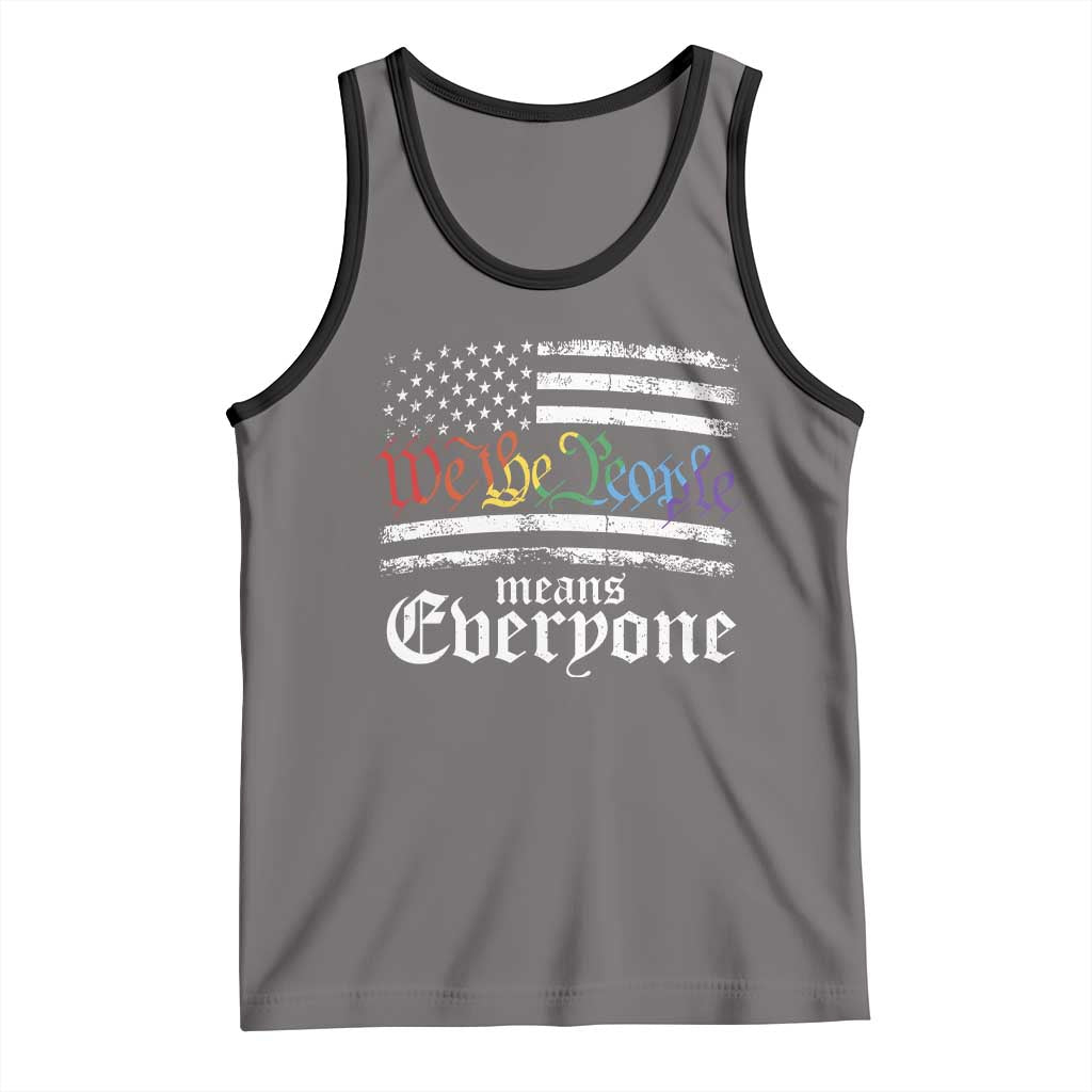 LGBT Pride Tank Top We The People Means Everyone Rainbow Flag