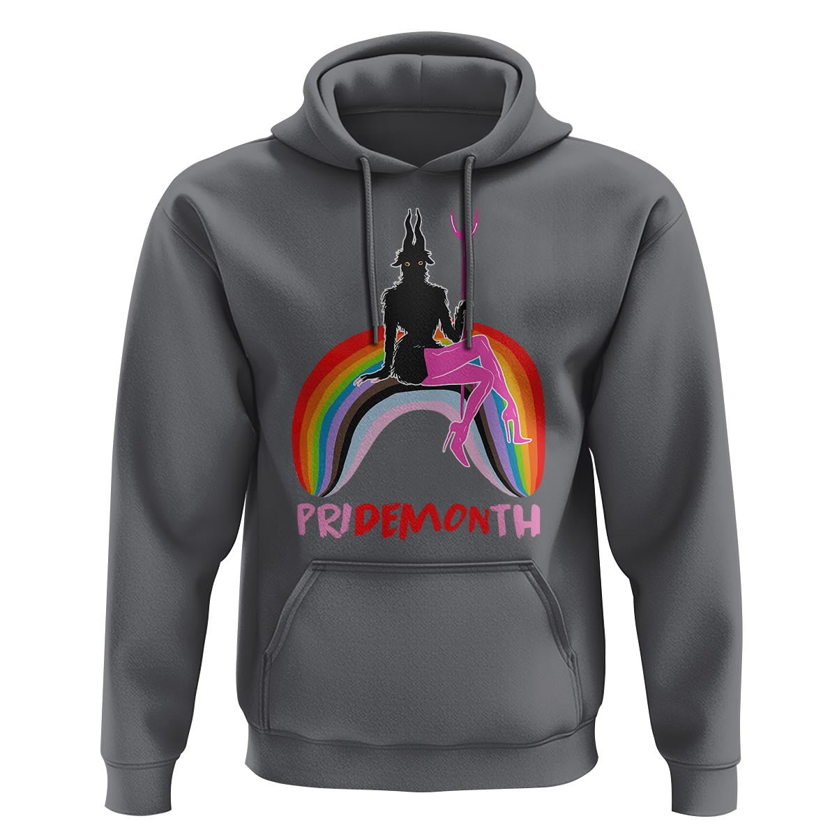 Funny LGBT Pride Hoodie Pride Demon Month Rainbow Slay Gay Evil - Wonder Print Shop