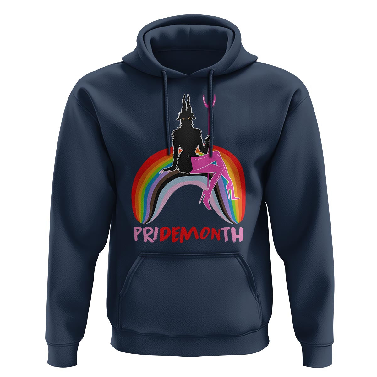 Funny LGBT Pride Hoodie Pride Demon Month Rainbow Slay Gay Evil - Wonder Print Shop