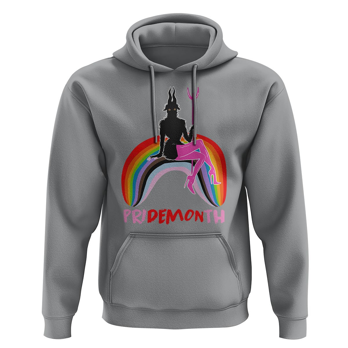 Funny LGBT Pride Hoodie Pride Demon Month Rainbow Slay Gay Evil - Wonder Print Shop
