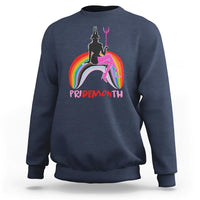 Funny LGBT Pride Sweatshirt Pride Demon Month Rainbow Slay Gay Evil - Wonder Print Shop