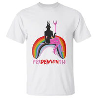 Funny LGBT Pride T Shirt Pride Demon Month Rainbow Slay Gay Evil - Wonder Print Shop