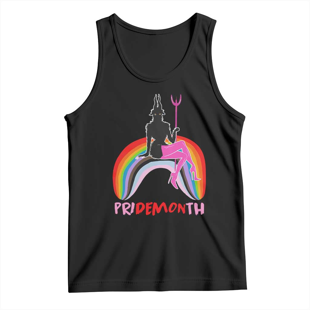 Funny LGBT Pride Tank Top Pride Demon Month Rainbow Slay Gay Evil