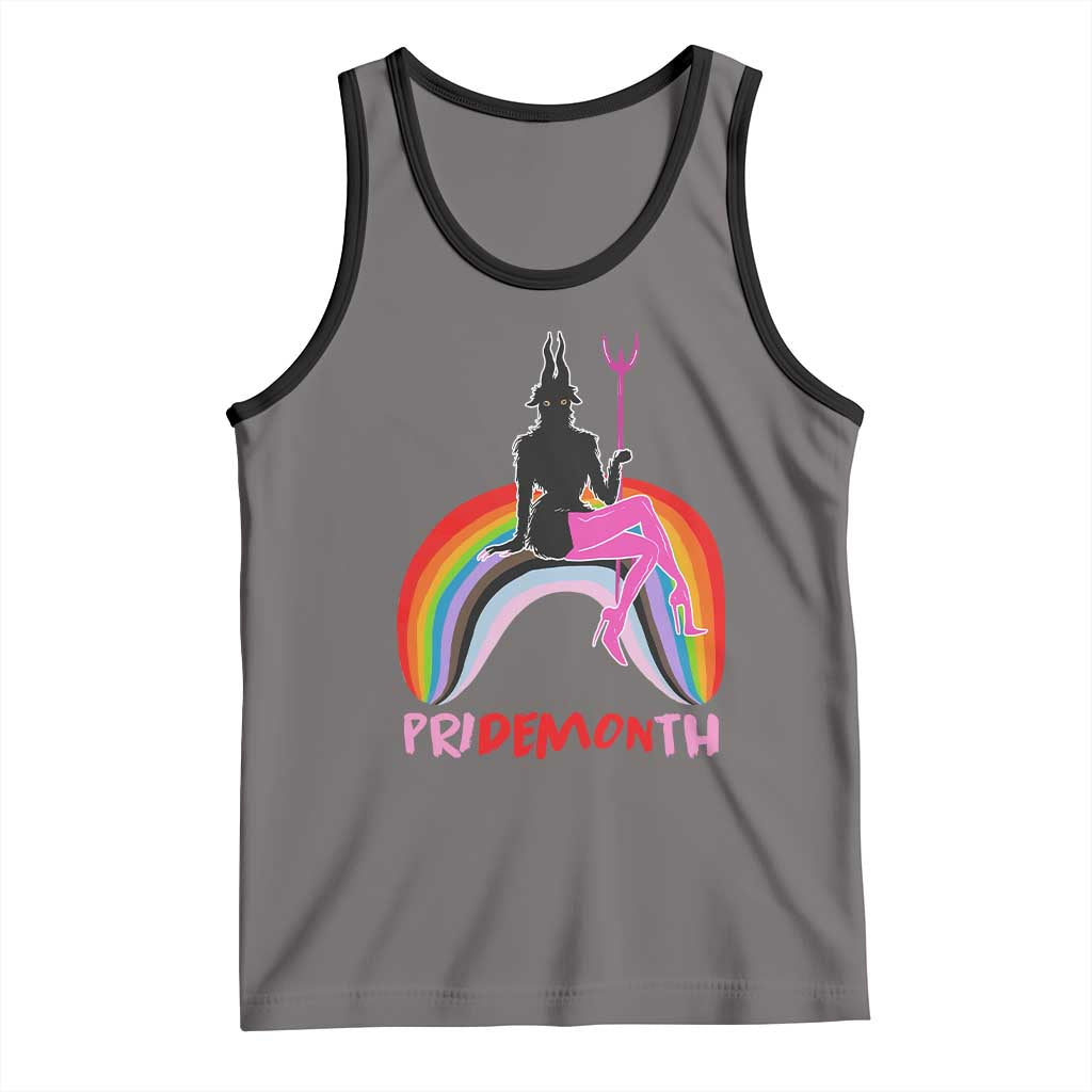 Funny LGBT Pride Tank Top Pride Demon Month Rainbow Slay Gay Evil