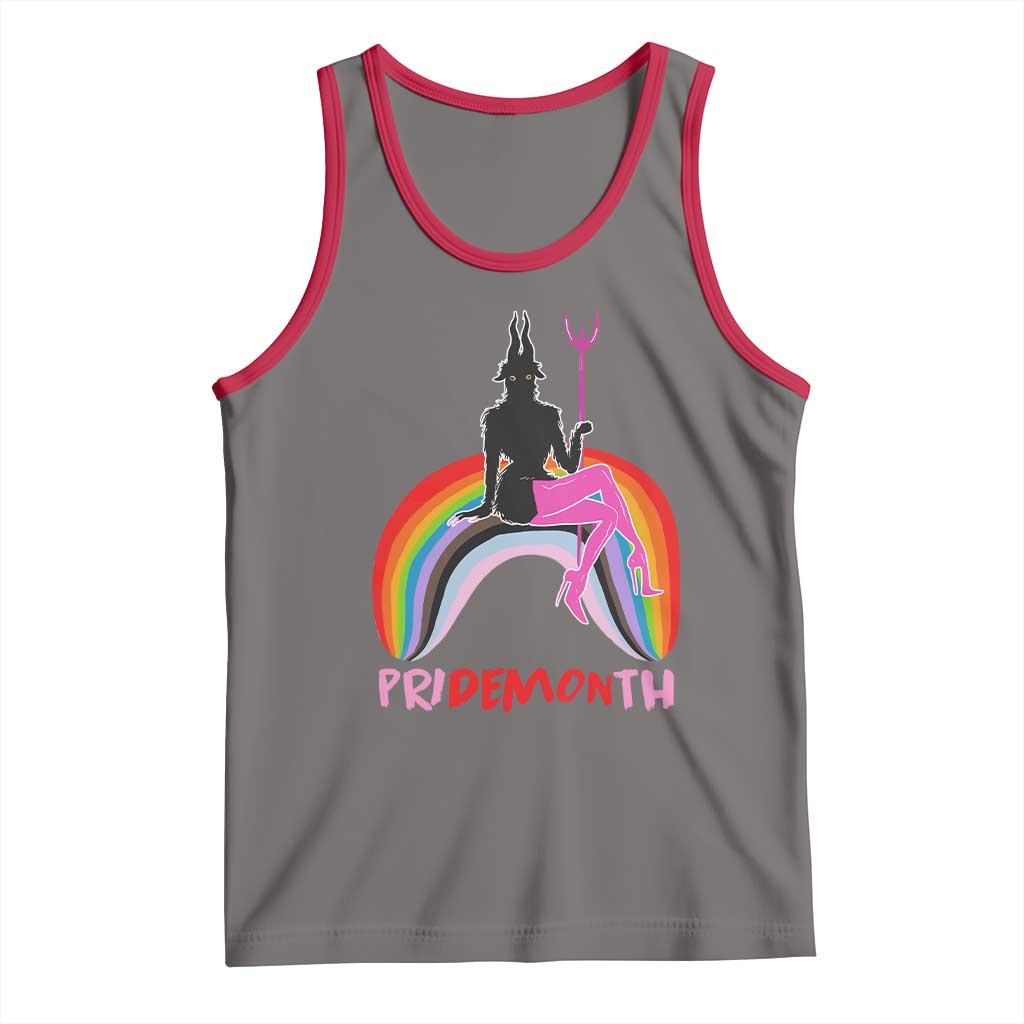 Funny LGBT Pride Tank Top Pride Demon Month Rainbow Slay Gay Evil