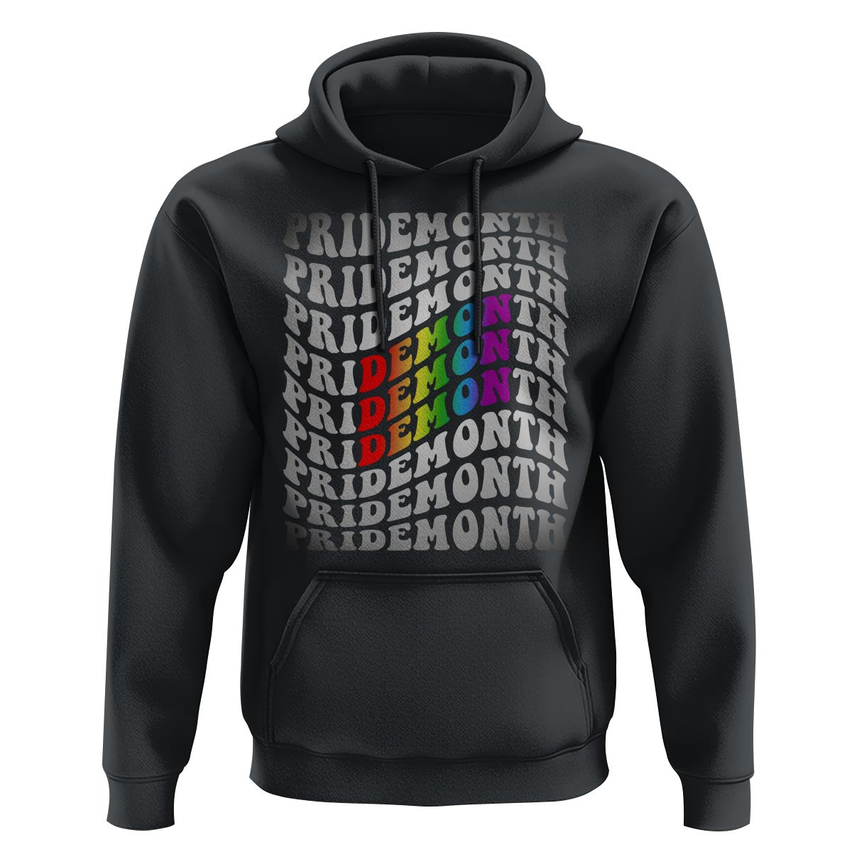 Funny LGBT Pride Hoodie Pride Demon Month Rainbow - Wonder Print Shop