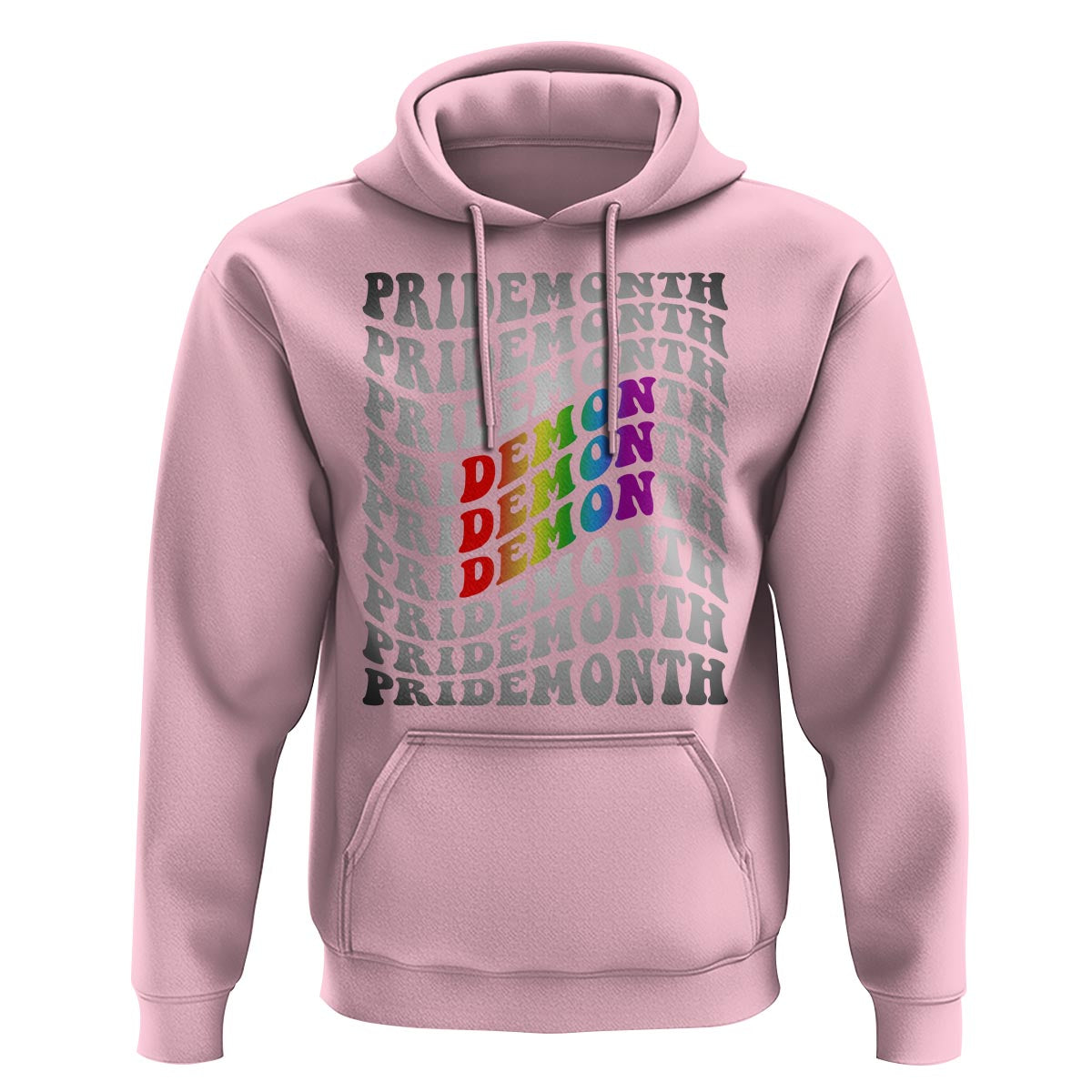 Funny LGBT Pride Hoodie Pride Demon Month Rainbow - Wonder Print Shop