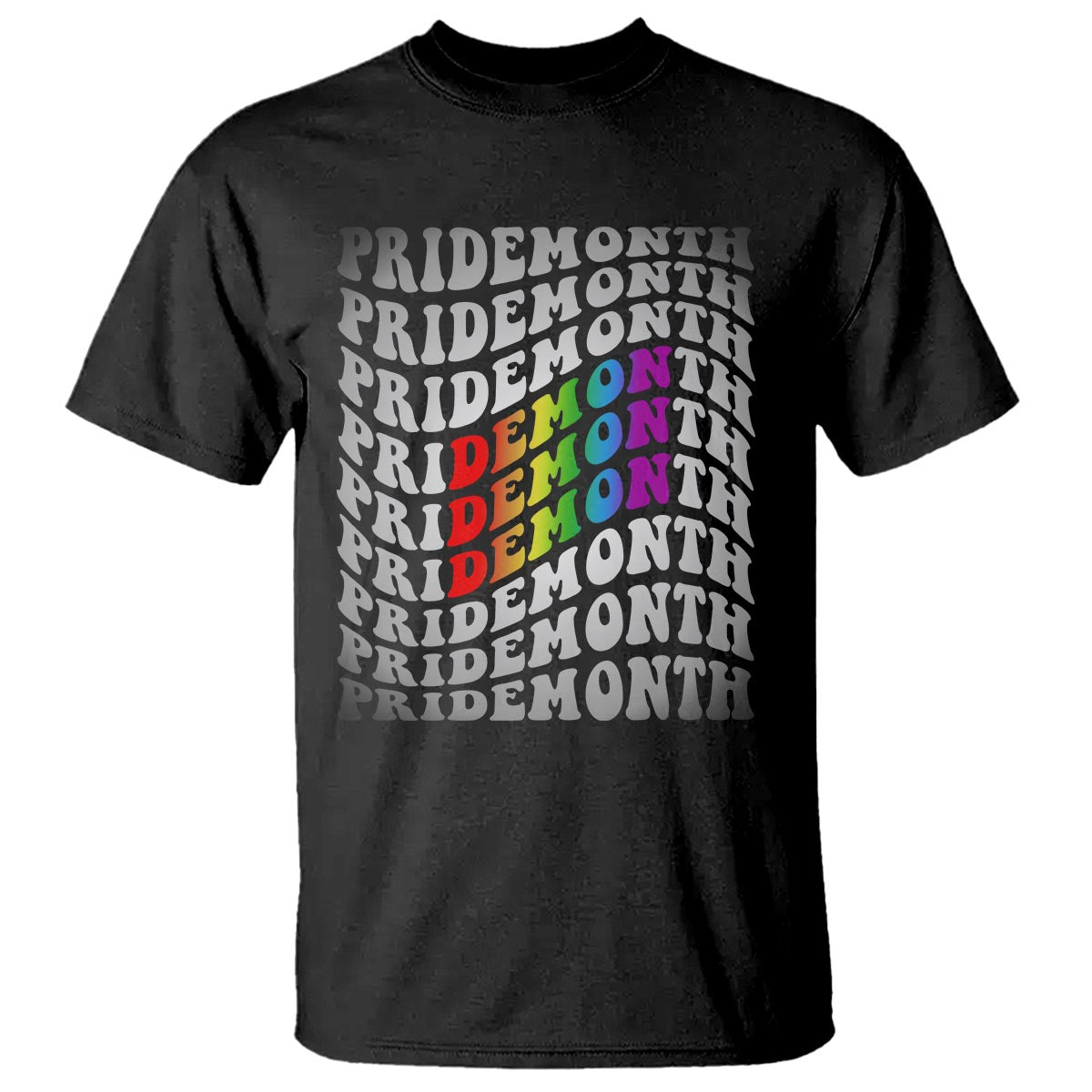 Funny LGBT Pride T Shirt Pride Demon Month Rainbow - Wonder Print Shop