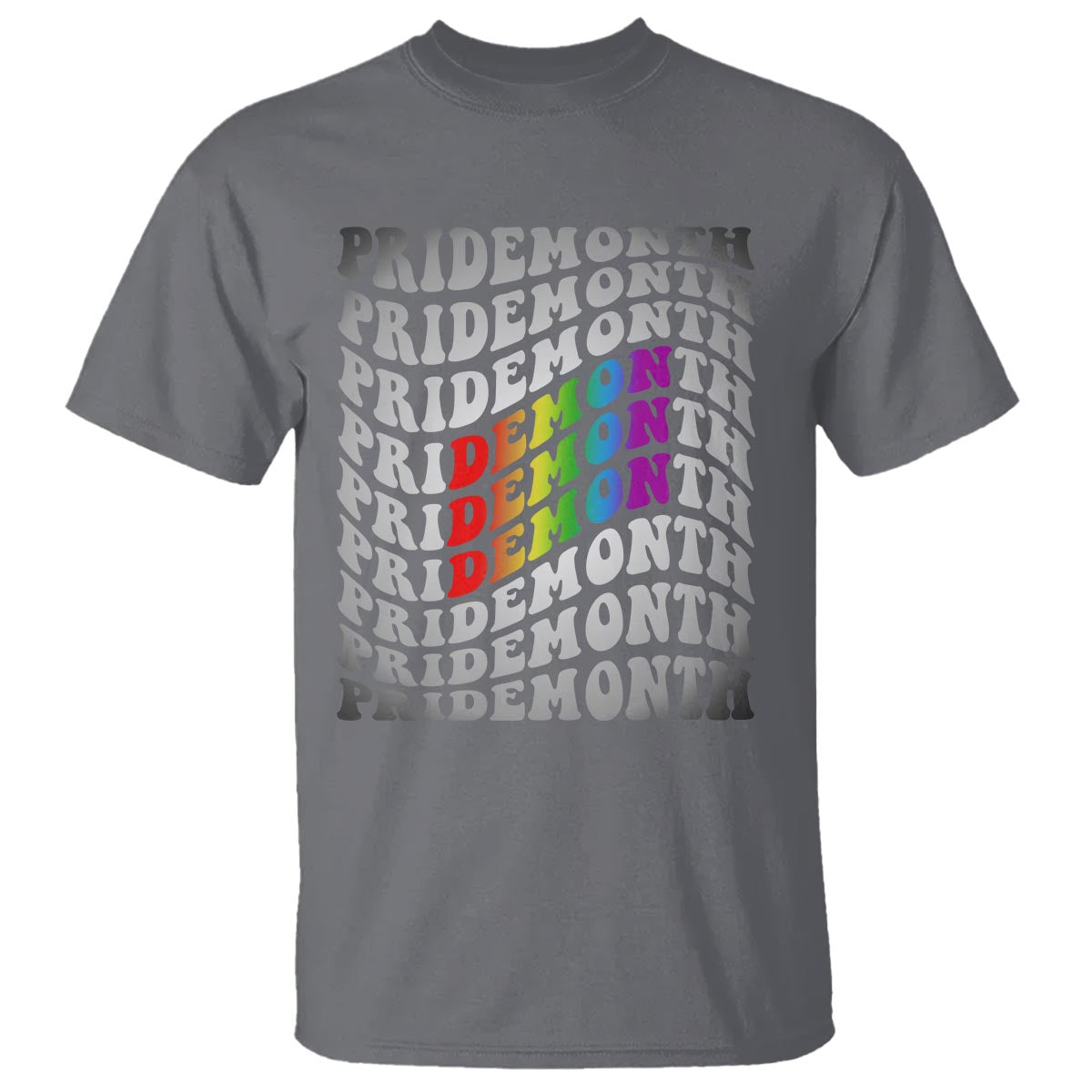 Funny LGBT Pride T Shirt Pride Demon Month Rainbow - Wonder Print Shop