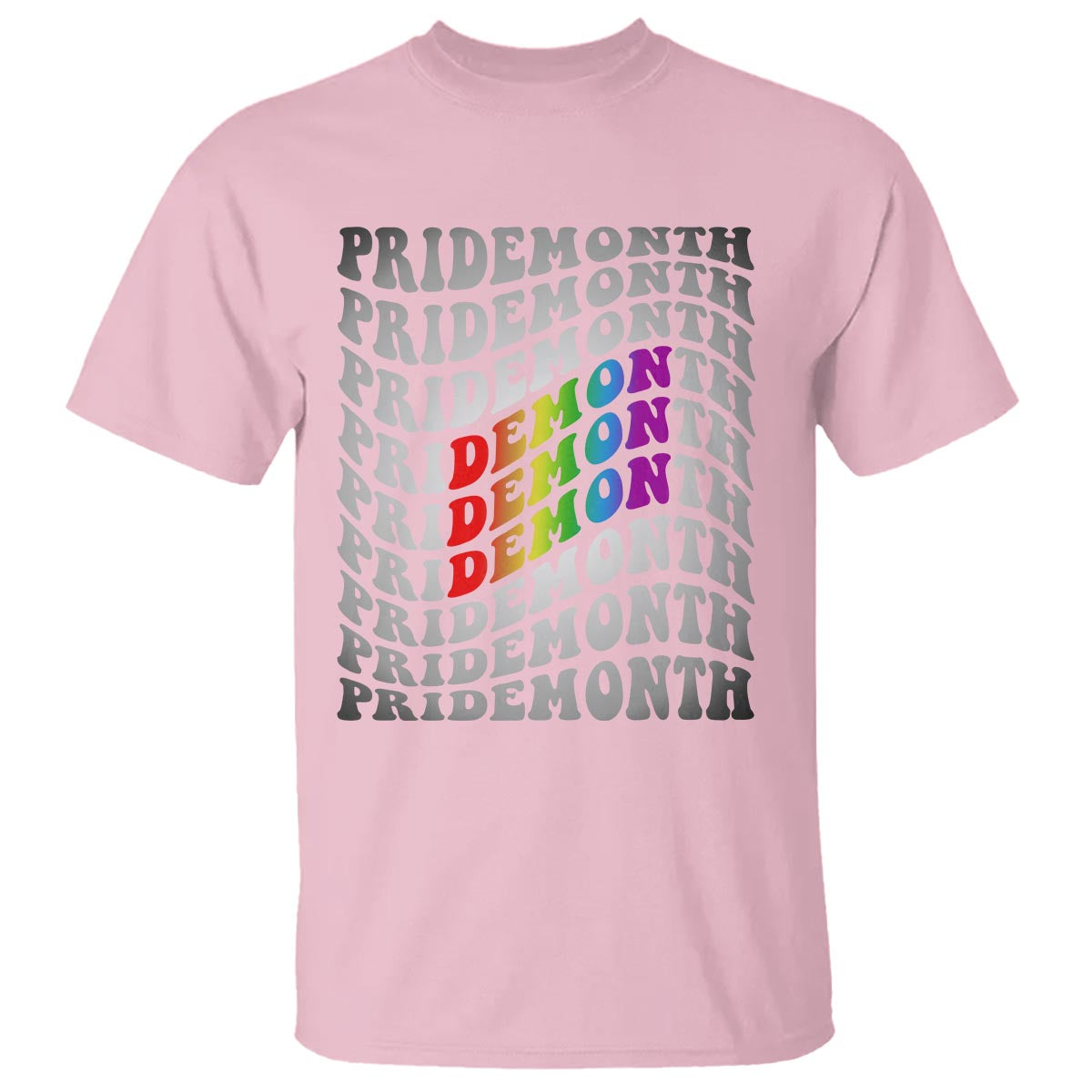 Funny LGBT Pride T Shirt Pride Demon Month Rainbow - Wonder Print Shop