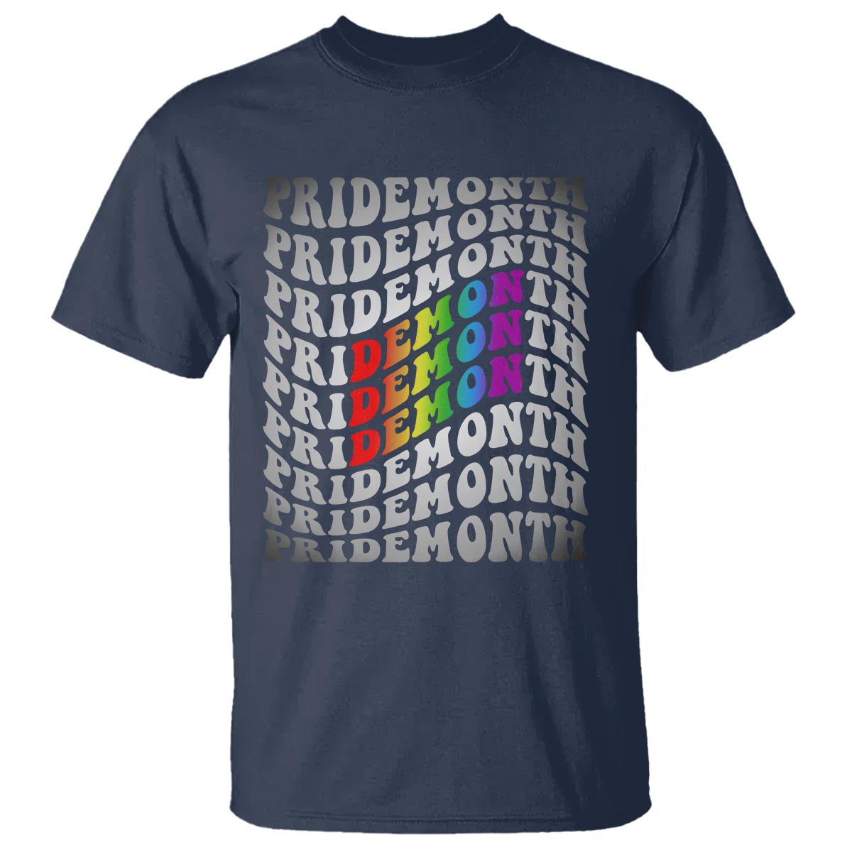 Funny LGBT Pride T Shirt Pride Demon Month Rainbow - Wonder Print Shop