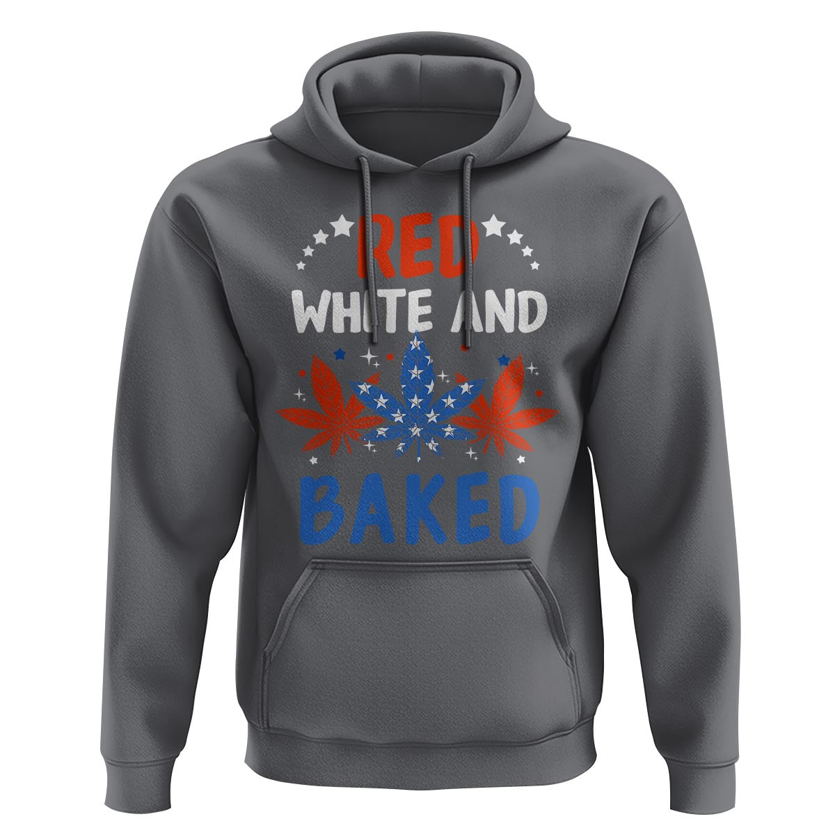 Funny Marijuana 4th Of July Hoodie Red White and Baked Patriotic Weed - Wonder Print Shop