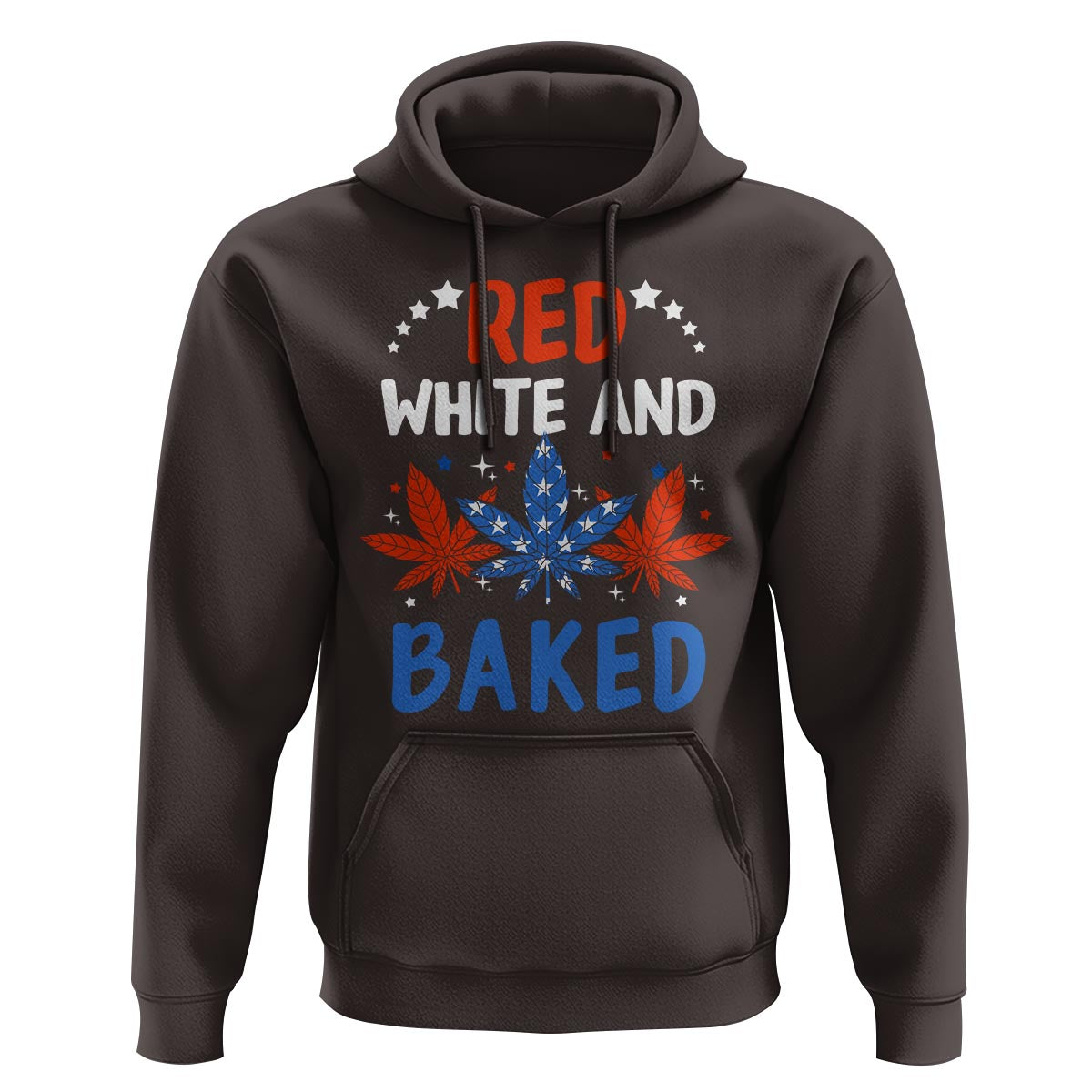 Funny Marijuana 4th Of July Hoodie Red White and Baked Patriotic Weed - Wonder Print Shop