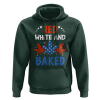 Funny Marijuana 4th Of July Hoodie Red White and Baked Patriotic Weed - Wonder Print Shop