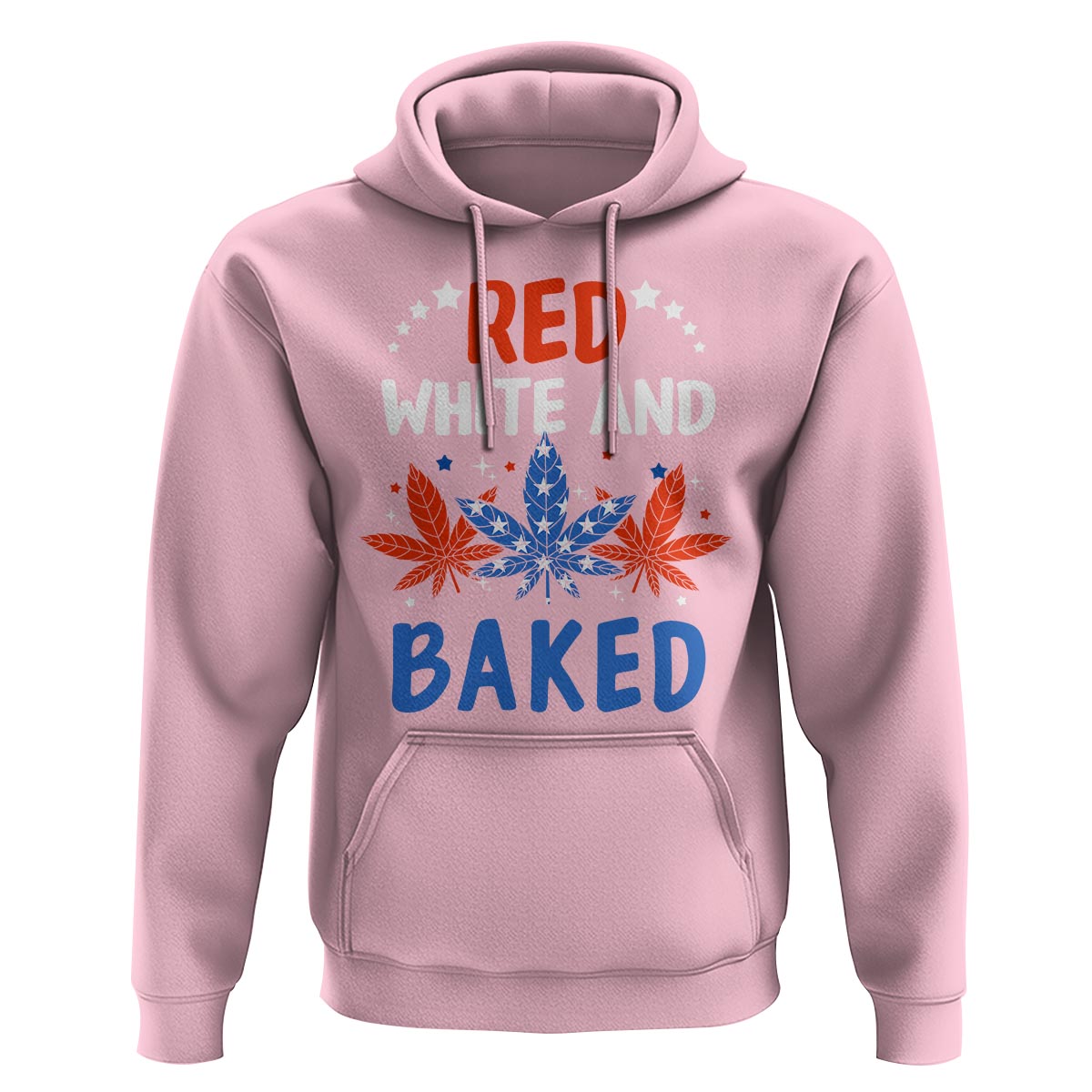 Funny Marijuana 4th Of July Hoodie Red White and Baked Patriotic Weed - Wonder Print Shop