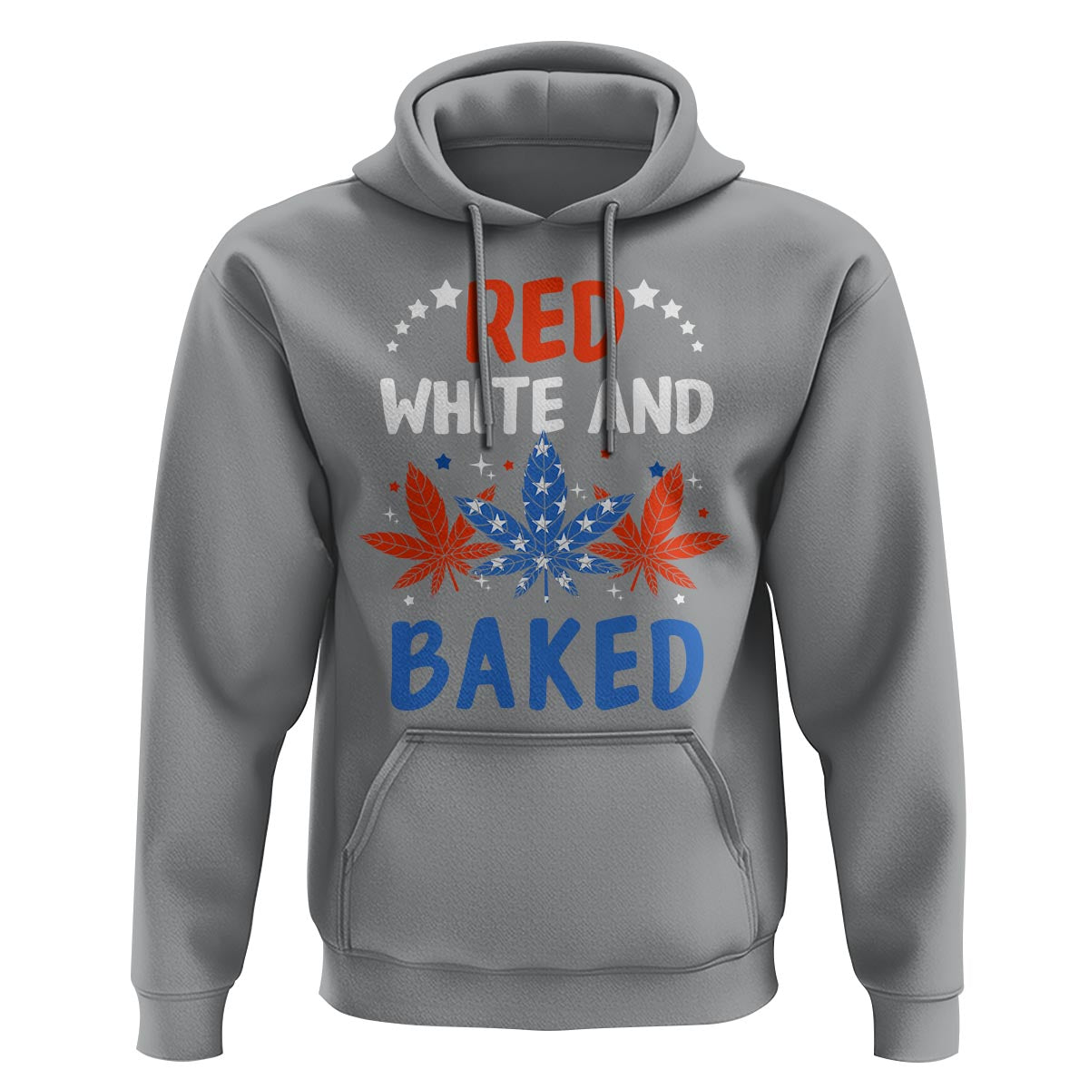 Funny Marijuana 4th Of July Hoodie Red White and Baked Patriotic Weed - Wonder Print Shop