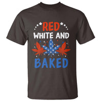 Funny Marijuana 4th Of July T Shirt Red White and Baked Patriotic Weed - Wonder Print Shop
