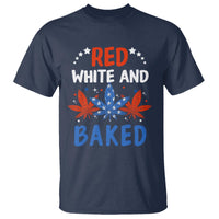 Funny Marijuana 4th Of July T Shirt Red White and Baked Patriotic Weed - Wonder Print Shop