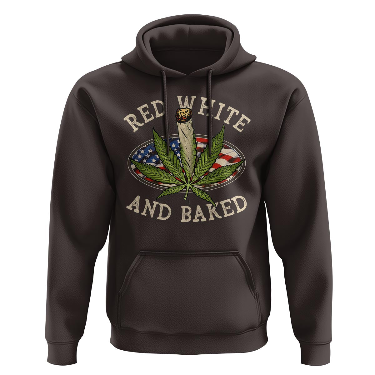 Funny Marijuana 4th Of July Hoodie Red White and Baked Patriotic Weed - Wonder Print Shop